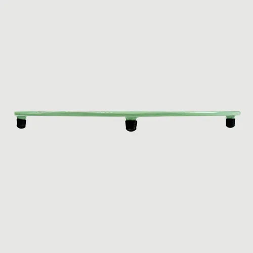 Miniatura 4 de HAWOK Salvamanteles ovalados de hierro fundido esmaltado con clavijas de goma, salvamanteles de metal para platos calientes, verde