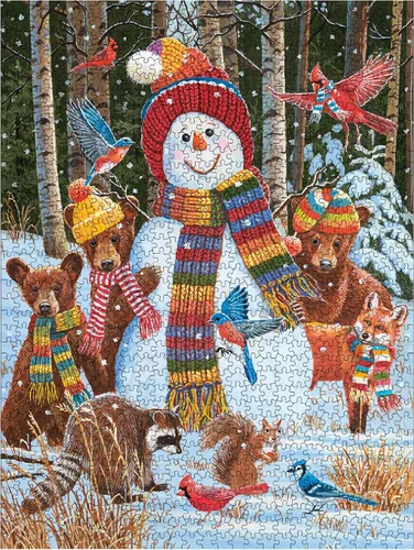 Miniatura 3 de White Mountain Rompecabezas de 500 piezas de Navidad y vacaciones de invierno para niños y adultos mayores 61x45,7 cm piezas grandes - Visitando