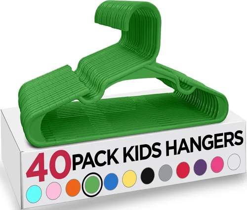 Miniatura 40 de Utopia Home Paquete de 20 Perchas para Niños - Perchas de Plástico para Bebé de 11.5 Pulgadas para Armario - Perchas para Niños para Ropa y Percha