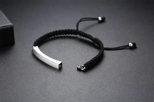 Miniatura 11 de Pulsera de urna personalizada para cenizas, recuerdos de joyería de cremación para mujeres y hombres, pulsera ajustable de cuerda tejida hecha a