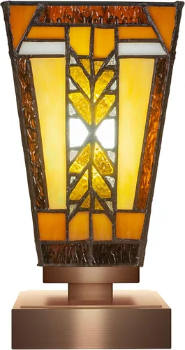 Miniatura 33 de Toltec Lighting Luna Accent - Lámpara de mesa, acabado grafito, cristal cuadrado de burbujas ahumadas de 3.5 pulgadas
