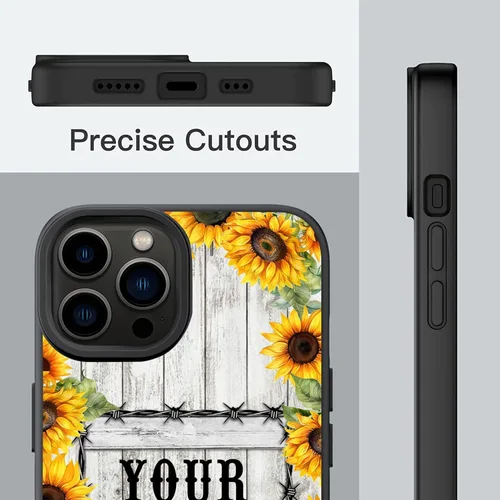 Miniatura 3 de Regalos personalizados para amantes del pollo, diseño de girasol, granja, pollo, funda de teléfono personalizada para iPhone 17 16 15 14 13 12 11