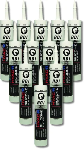 Miniatura 8 de Red Devil 089650 sellador de silicona para temperaturas extremas HVAC/R, 280 ml, aluminio, 1 paquete, fabricado en EE. UU