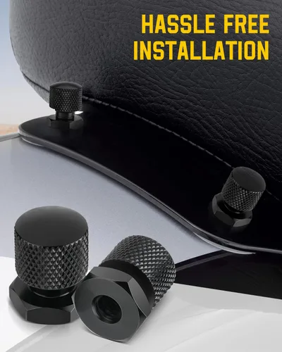 Miniatura 4 de Tuercas de asiento individuales negras, tuercas de montaje de asiento individual compatibles con Harley Davidson 1997-2026 Touring Street Glide Road