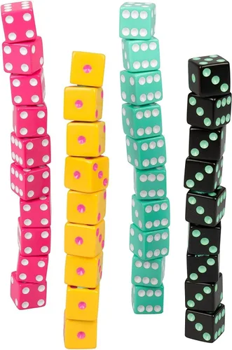 Miniatura 3 de Juego de dados de fiesta TENZI – Una diversión rápida y divertida para toda la familia – 4 juegos de 10 dados de colores con tubo de almacenamiento