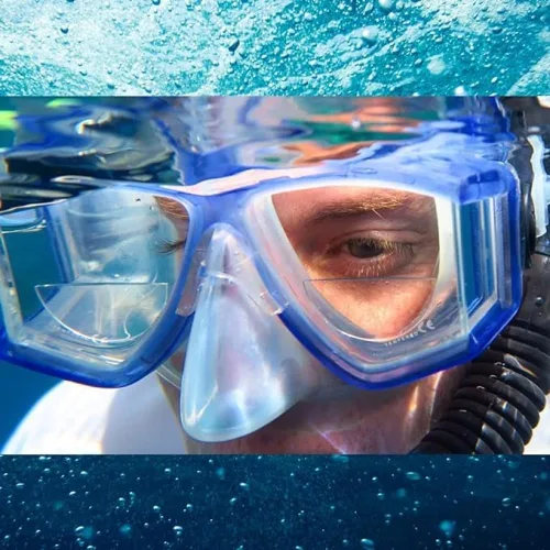 Miniatura 3 de Calabria Hydrotac Dive OPTX 20/20 - Lentes bifocales adhesivas utilizadas para máscaras de buceo y gafas de buceo con aumento y pegatinas bifocales