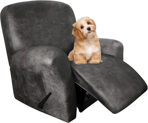 Miniatura 89 de molasofa Fundas de cuero para sillas reclinables, fundas para sillas reclinables grandes para silla reclinable, 4 piezas, fundas lavables que se