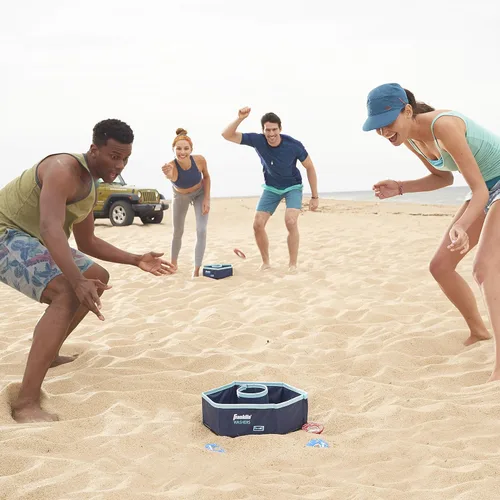Miniatura 5 de Franklin Sports Juego de arandelas – (2) objetivos plegables de 12 x 12 pulgadas – Diversión portátil – Perfecto para playa, portón trasero, fiestas