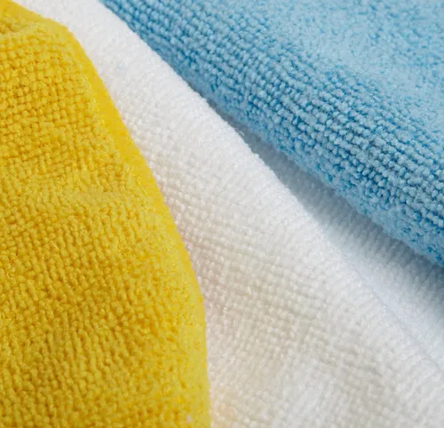 Miniatura 3 de Paños de limpieza de microfibra Amazon Basics, no abrasivos, reutilizables y lavables, paquete de 48, azul/blanco/amarillo, 16 x 12 pulgadas