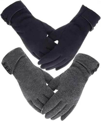 Miniatura 29 de Tomily - Guantes de forro polar para mujer con pantalla táctil
