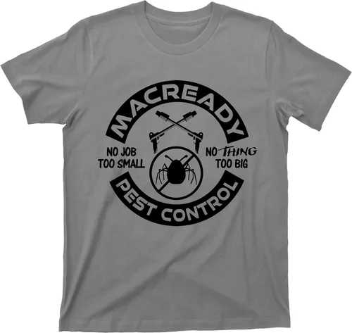 Miniatura 2 de The Thing RJ MacReady - Camiseta de control de plagas de los años 80 de ciencia ficción y terror