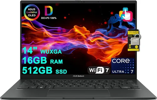 Miniatura 11 de ASUS Zenbook 14 Creator Laptop de 14 pulgadas WUXGA Lumina OLED Touch (500nits HDR, 100% DCI-P3) Intel 16-core Ultra 7 255H (hasta 13 Tops) 16 GB