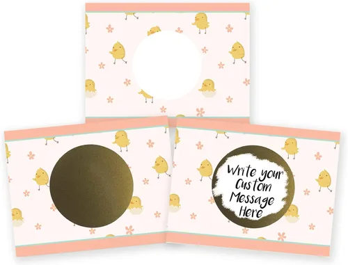 Miniatura 17 de My Scratch Offs - Paquete de 20 Mini Tarjetas Rasca y Gana DIY de Corazón Rosa para San Valentín con Calcomanías, 3x4 Pulgadas, Notas de Amor