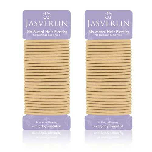 Miniatura 10 de JASVERLIN Lazos elásticos para cola de caballo para cabello grueso, para mujeres, niñas y hombres, antideslizantes, por rotura, sin enredos