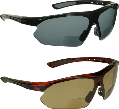 Miniatura 11 de proSPORT BIFOCAL - Lentes de sol para hombres y mujeres, bloqueo de luz azul, lente ámbar HD, semirarimas, envolvente, para conducir, golf