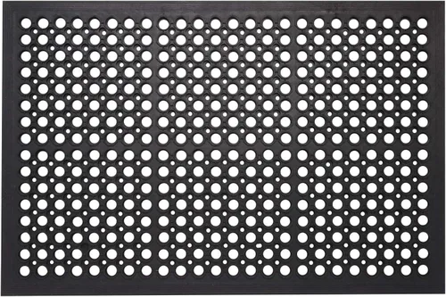 Miniatura 12 de Envelor Paquete de 4 tapetes de goma antifatiga antideslizantes de drenado, para entrada, puerta, restaurantes, cochera, el hogar, 24 x 36 pulgadas