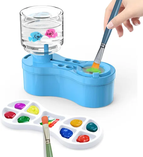 2026 New Version Paint Brush Cleaner and Washer - Advanced Leak-Resistant Design for Acrylic, Watercolor & Water-Based Paints
