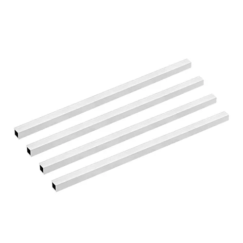 Miniatura 9 de uxcell Tubo cuadrado de aluminio 6063, 6mmx6mmx1mm de espesor de pared, 200mm de longitud, tubo de tubería recta sin costuras, 4 piezas