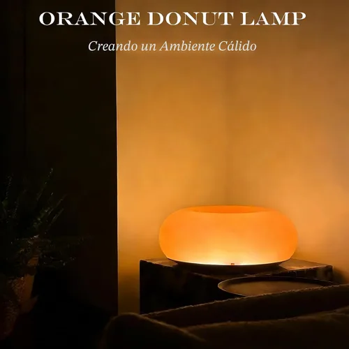 Miniatura 6 de Lámpara de dona blanca de diseño creativo, aplique de pared enchufable o lámpara de mesa Lámpara de ambiente de doble uso, moderna lámpara de pared