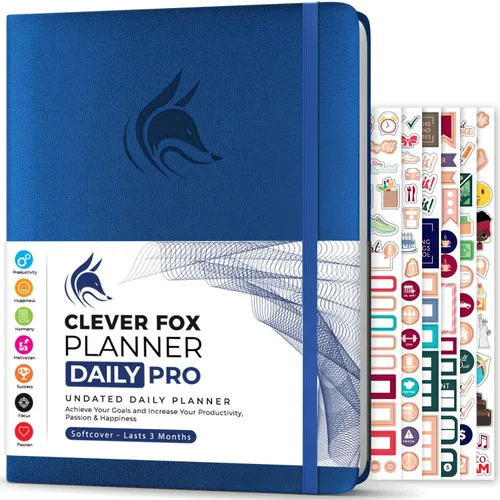 Miniatura 18 de Clever Fox Agenda Daily PRO – Agenda diaria de 8.5 x 11 pulgadas tamaño A4 y diario de gratitud para aumentar la productividad, gestión del tiempo