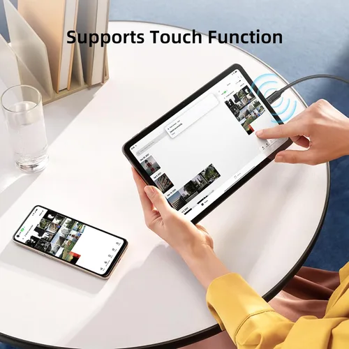 Miniatura 6 de Cable DisplayPort a USB C 5K @60Hz/4K a 144Hz, 6.6 pies DP a USB C para monitor móvil, pantalla de estudio, haz XREAL, soporte de función táctil