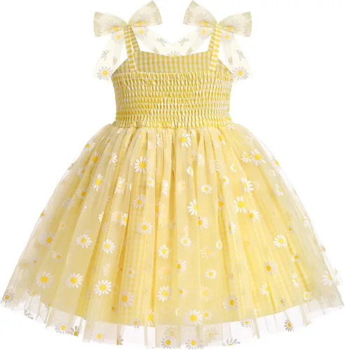 Miniatura 3 de IMEKIS Toddler Baby Girl Birthday Princess Dress Shiny Confetti Boho Rainbow Cake Smash Photo Shoot Outfit for 1-6T