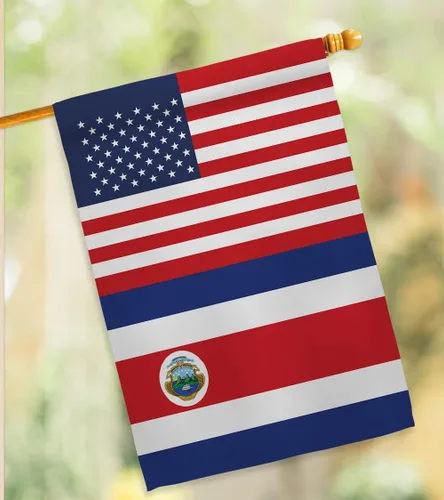 Miniatura 10 de Bandera de la Amistad de la Copa Mundial de Costa Rica, Estados Unidos, para sala, arte de pared, mástiles para exteriores, patio, porche, césped