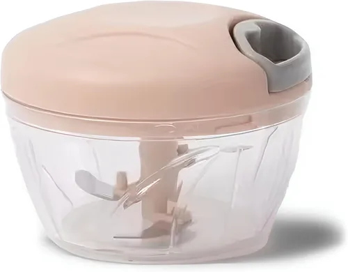 Miniatura 7 de Cortador manual de verduras, picadora y picadora manual de frutas y verduras, cuchillas de acero inoxidable, sin BPA (verde, 16.9 fl oz)