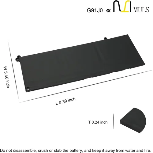 Miniatura 8 de MULS G91J0 - Batería para portátil Dell Inspiron 13 5310 14 5410 14 Plus 7420 15 3510 3511 5510 16 5625 14 5410 2 en 1 Latitude 3320 3330 Vost® RO