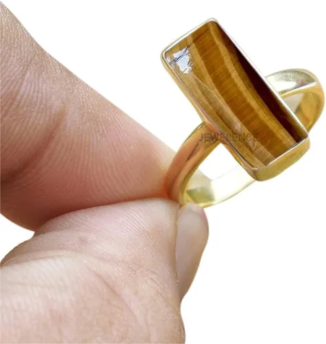 Miniatura 6 de Anillo de plata de ley maciza superpuesta de oro amarillo de 18 quilates para mujer, anillo de compromiso de plata esterlina, juego de bisel