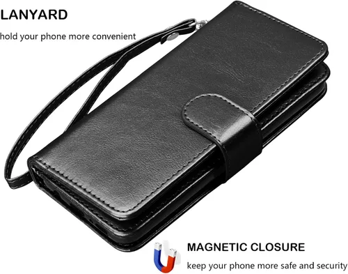 Miniatura 6 de Njjex Funda tipo cartera para Motorola Moto G Stylus 2023 5G, para Moto G Stylus 2023 5G, [9 ranuras para tarjetas] Funda de piel sintética