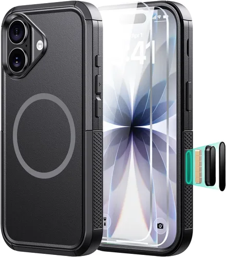 Miniatura 53 de Diverbox Funda para iPhone 13 [compatible con MagSafe] [con protector de pantalla] [a prueba de golpes] [a prueba de caídas] Funda de protección