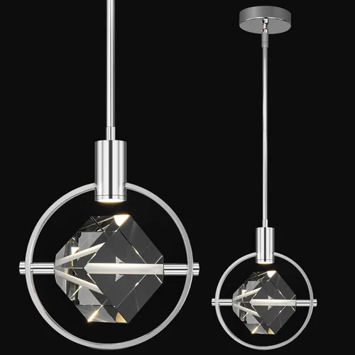 Miniatura 12 de Lámpara colgante de techo para isla de cocina, moderna mini luz colgante LED integrada, lámpara colgante de cristal en negro, dormitorio, comedor