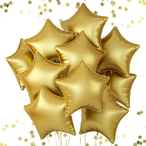 Miniatura 8 de Globos de estrellas rojas, azules y negras, globo de papel de aluminio de 18 pulgadas para helio, paquete de 10 globos rojos y azules, globo de Negro
