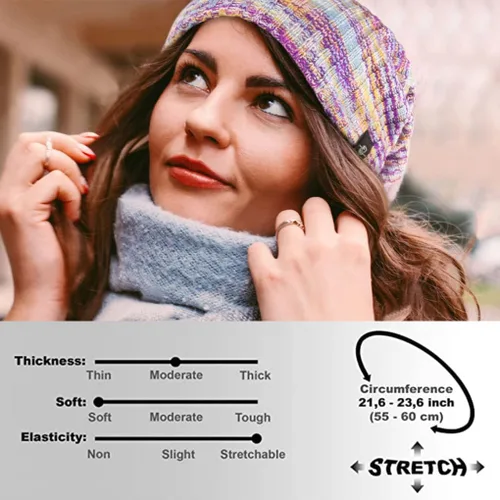 Miniatura 4 de Ruphedy Gorro holgado para mujer de punto largo holgado con calavera, para invierno