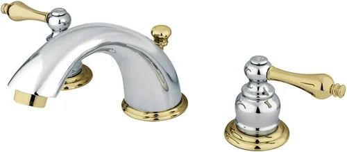 Miniatura 17 de Kingston Brass KB979AL - Grifo victoriano de baño extendido, centro ajustable de 8 pulgadas, níquel cepillado/latón pulido brushed nickel/polished