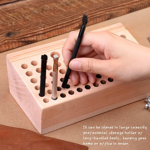 Miniatura 6 de Soporte de herramientas de cuero para manualidades de 76 estilos, organizador de herramientas de cuero, soporte de herramientas de cuero, caja