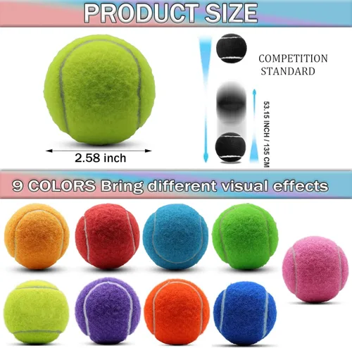 Miniatura 2 de SHYUJAJIE Pelotas de tenis, paquete de 6 pelotas de tenis de entrenamiento, pelotas de práctica de alta elasticidad para principiantes, pelotas