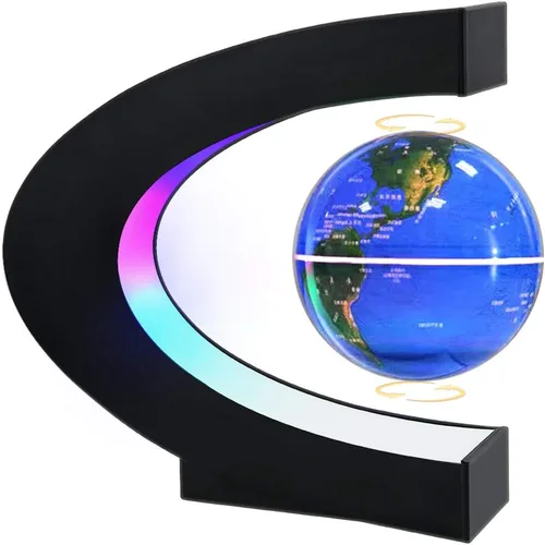 MOKOQI - Globo levitante magnético con luz LED, regalo tecnológico genial para hombres, padres, niños y niñas, regalos de cumpleaños para niños, Azul