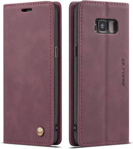 Miniatura 10 de Funda de cuero estilo cartera vintage para Samsung S