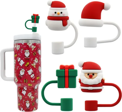 Miniatura 8 de Tapa para vasos Stanley, compatible con vasos de 30 y 40 onzas, tapas reutilizables a prueba de polvo, fundas para regalos de Navidad 6