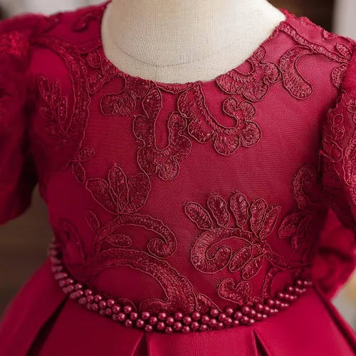 Miniatura 3 de NNJXD - Vestido de princesa de tul con flores, para usar en bodas, para niñas pequeñas y bebés