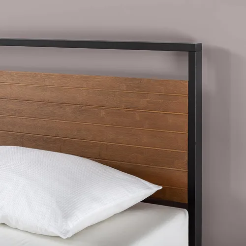 Miniatura 4 de ZINUS Suzanne - Base de cama de plataforma de metal y madera de 37 pulgadas, construcción de madera maciza y acero, no necesita somier, soporte