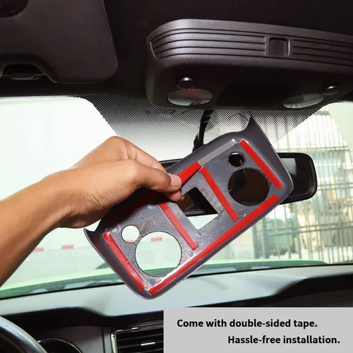 Miniatura 5 de RT-TCZ Cubierta de Adorno de Lámpara de Luz de Lectura del Techo Delantero de Fibra de Carbono, Accesorios Interiores para Ford Mustang 2009-2022