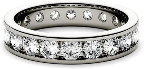 Miniatura 4 de Anillo de moissanita de corte excelente en plata de ley 925 para compromiso de hombres y bodas