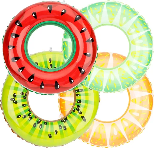 Miniatura 10 de Tubos de piscina, flotadores inflables para piscina, tubos interiores para piscina, pintura de frutas de verano, tubos flotantes, tubos de natación