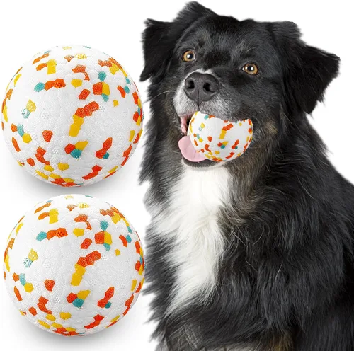 Miniatura 18 de Pelotas para perros, pelota de juguete indestructible para perros masticadores agresivos, pelota interactiva duradera de alta elasticidad