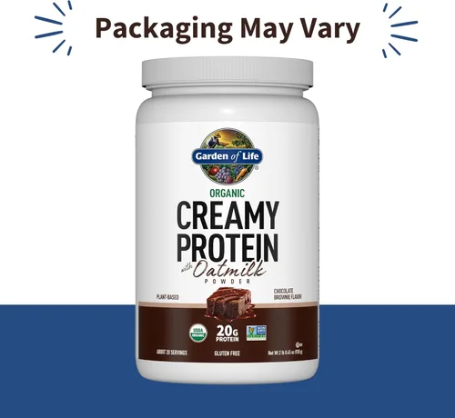 Miniatura 2 de Garden of Life Proteína vegetal cremosa + leche de avena en polvo + proteína vegana con sabor a chocolate, a base de plantas, prebióticos