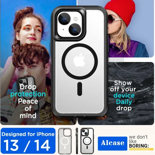 Miniatura 6 de AICase Funda para iPhone 13/14/16e [Compatible con Magsafe], Protección contra caídas de alta resistencia, Defensa multicapa, Grado militar