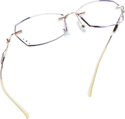 Miniatura 7 de LifeArt Lentes de lectura con bloqueo de luz azul sin montura con lente personalizada que reducen la fatiga ocular con diamantes elegantes